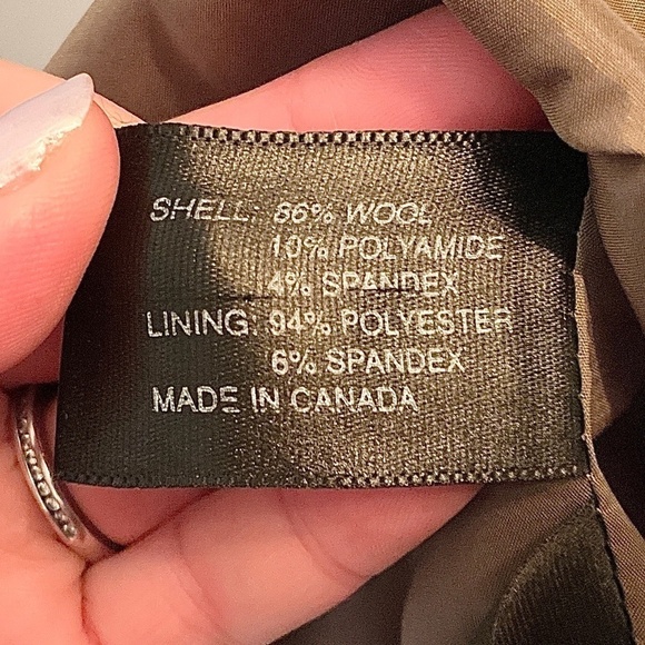 Club Monaco Skirt Column Pleated Tan Beige Olive Green Wool blend Lined Sz 4 - Picture 13 of 16